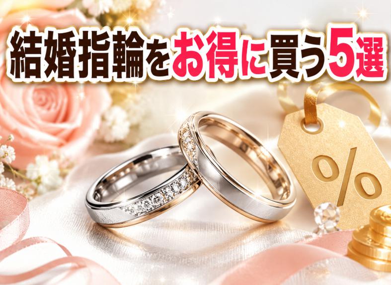 結婚指輪をお得に買う方法5選|賢い購入術で最大50%節約できる